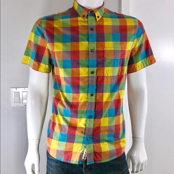Perry Ellis Men’s Short Sleeve Multi-Colored Shirt. Make an offer! - Picture 1 of 4